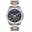 Michael Kors Men's Brecken Chronograph Two Tone Blue Watch - MK8437
